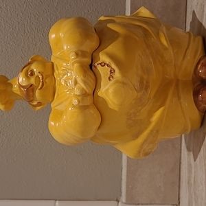 Red Wing pottery- Antique Pierre Baker Cookie Jar- yellow